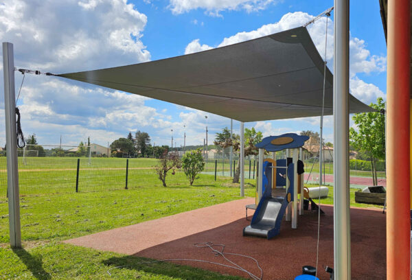 voile d'ombrage extérieur pour creche